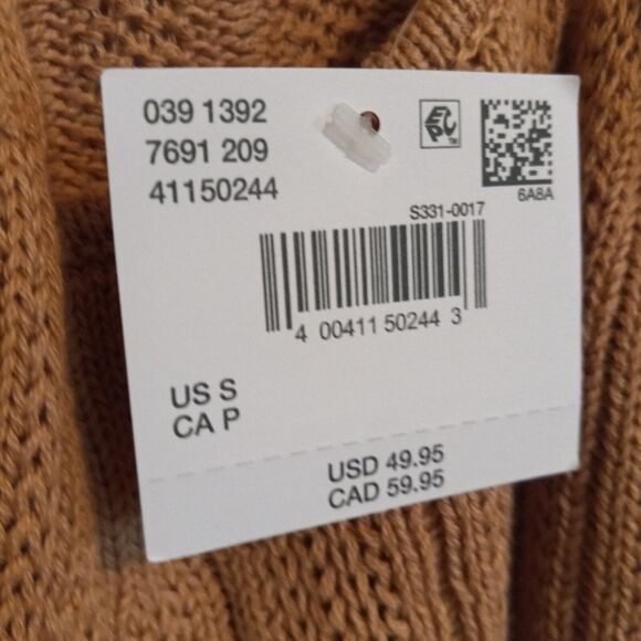 American Eagle Crochet V Neck Swing Dress-Small-Lace Up Back-Sweater Knit-NEW - Picture 8 of 10